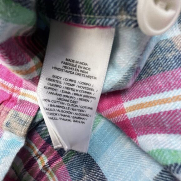 Polo Ralph Lauren Flannel Shirt Mens Small Loop Collar Plaid Chest Pockets - Picture 9 of 12